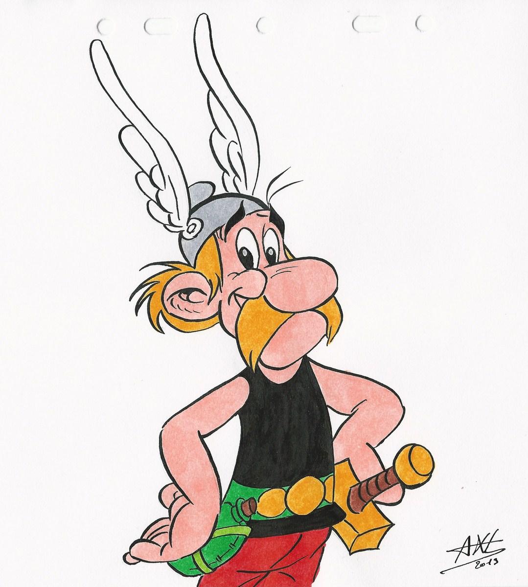 Asterix buste couleur feutre aquarelle copier