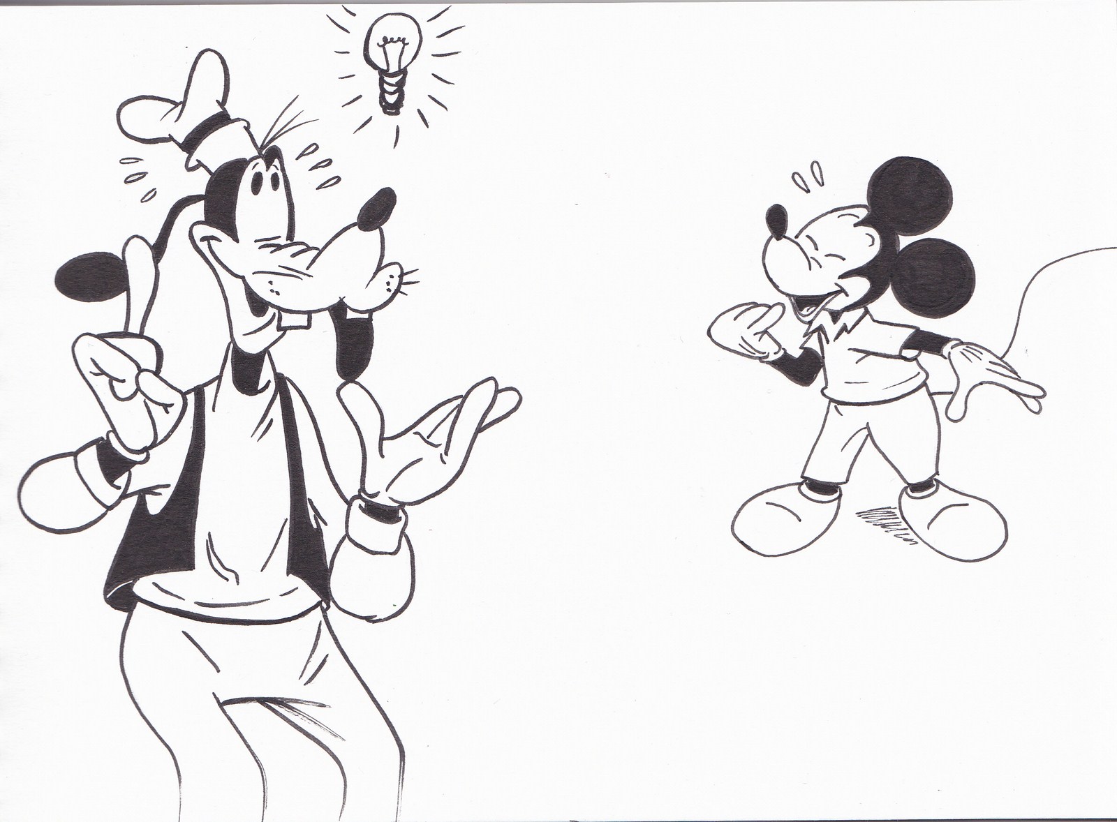 Dingo idee mickey rit encre copier