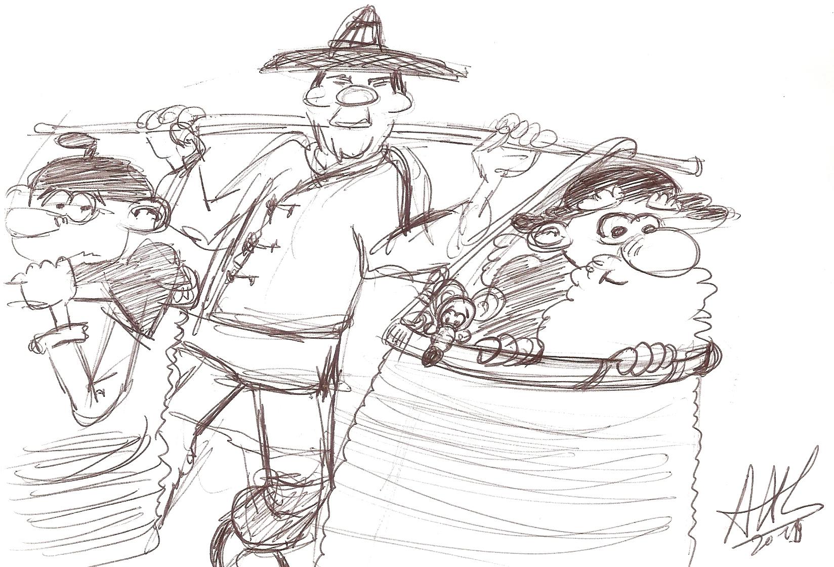 Leonard genie en balade crayonne au stylo