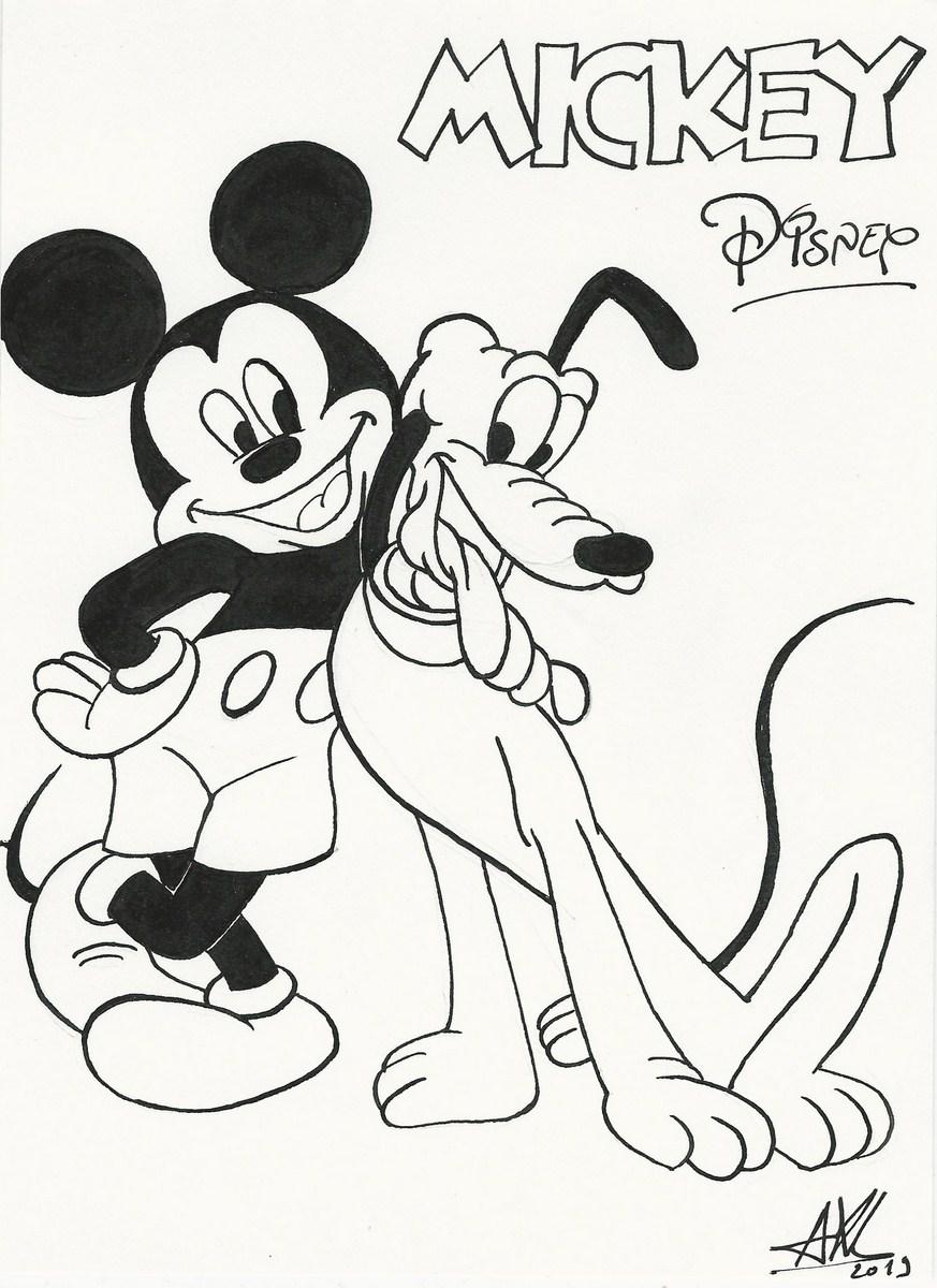 Mickey et pluto copier